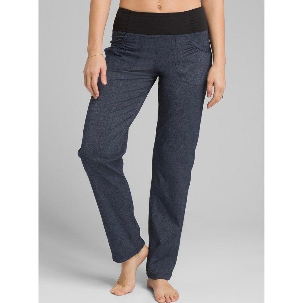 Prana Summit Hiking Pants Charcoal Heather Drawstring Hem Size XS